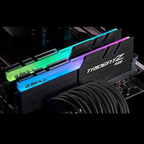 G.Skill Trident Z RGB 32GB(2x16GB) DDR4-3600MHz CL18-22-22-42 1.35V Desktop Memory RAM - F4-3600C18D-32GTZR, Black