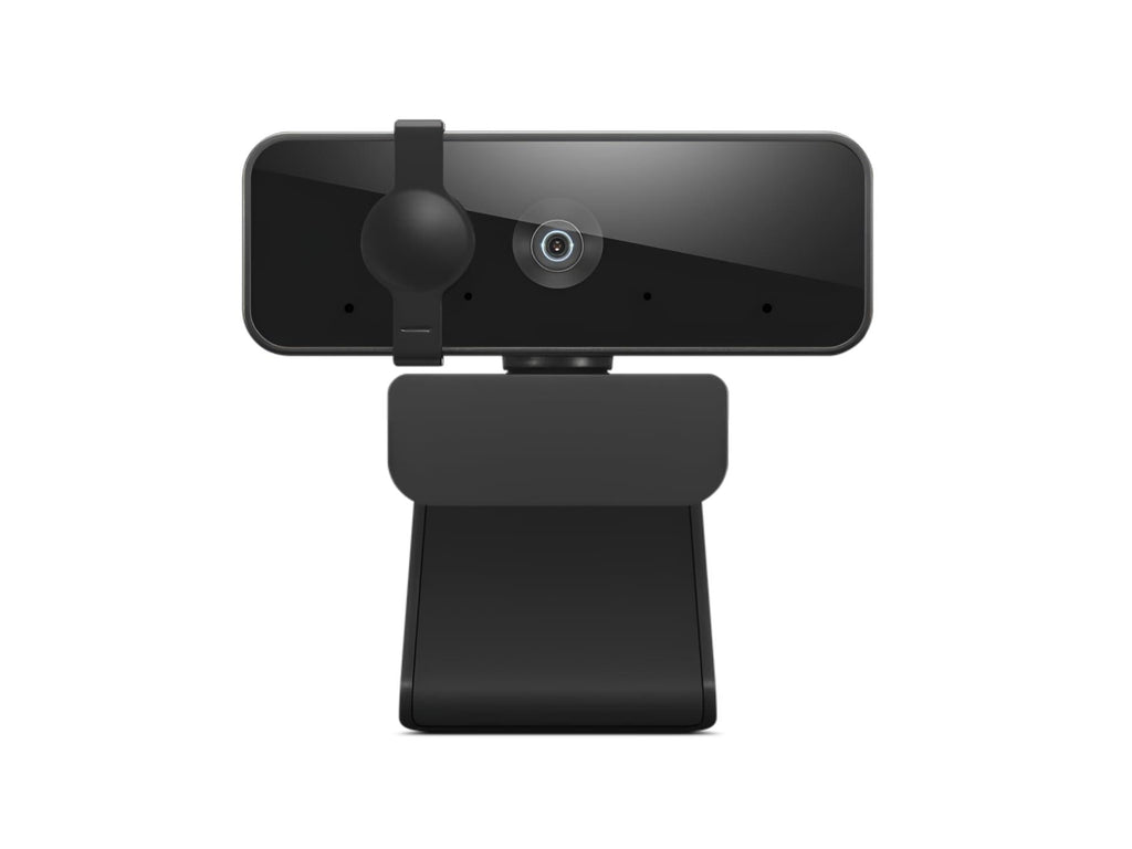 Lenovo FHD Webcam with Full Stereo Dual Built-in mics | FHD 1080P 2.1 Megapixel Digital CMOS Camera |Wide 95 Lens| 360 Rotation | Flexible Mount (4XC1B34802), Black