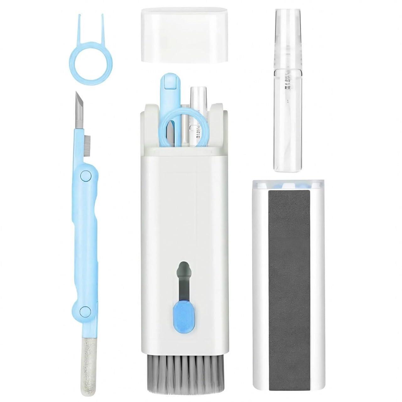 HUMBLE 7-in-1 Multifunctional Electronic Cleaner Kit | Keyboard Cleaner Kit | Cleaning Kit for Airpods & Laptop | Screen Dust Brush | Soft Swipe Airpods Cleaner Pen | Key Puller & Empty Spray Bottle