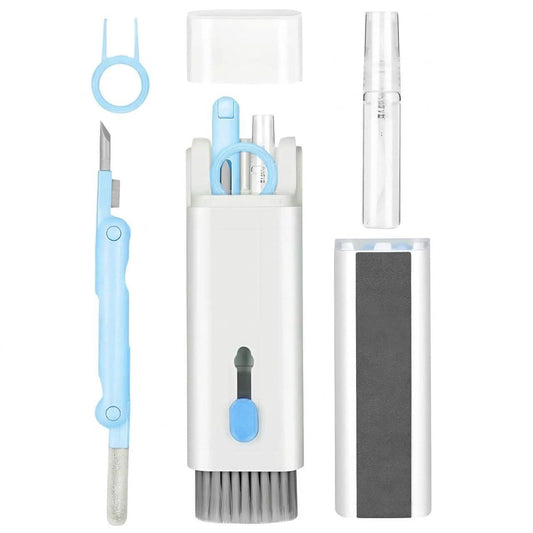 HUMBLE 7-in-1 Multifunctional Electronic Cleaner Kit | Keyboard Cleaner Kit | Cleaning Kit for Airpods & Laptop | Screen Dust Brush | Soft Swipe Airpods Cleaner Pen | Key Puller & Empty Spray Bottle