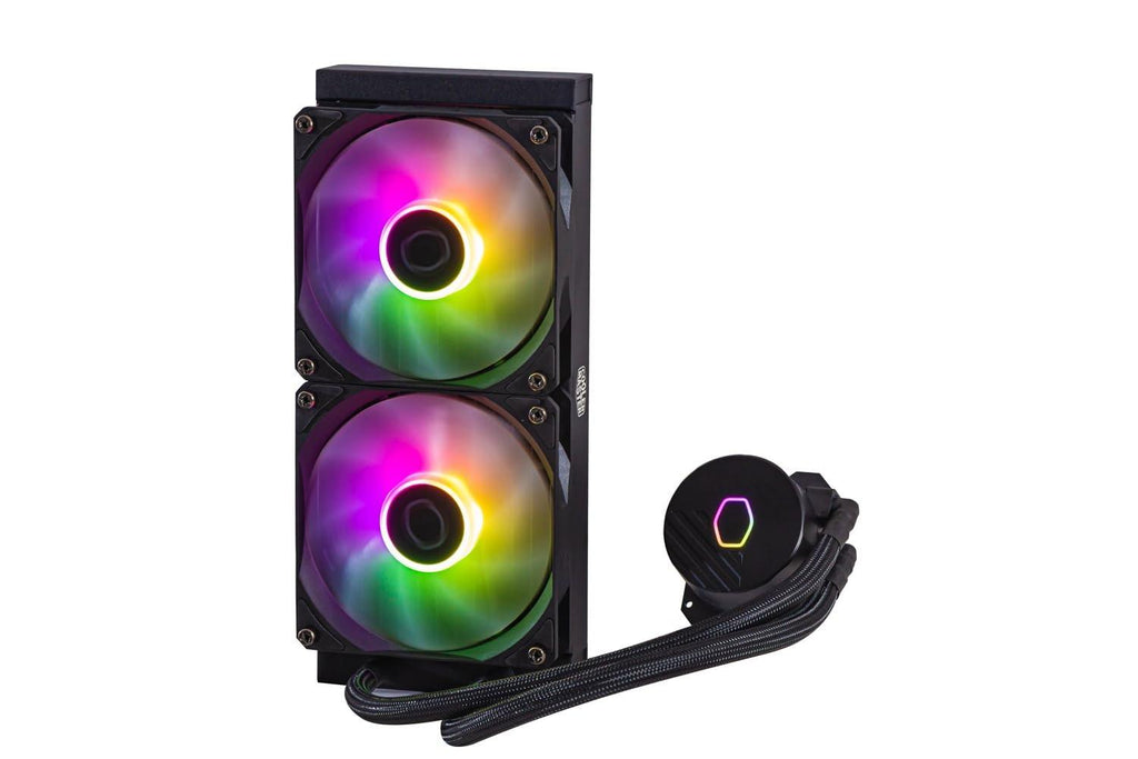 Cooler Master ML240L Core ARGB CPU Liquid Cooler - Black | Support Intel & AMD Processor - LGA1700, LGA1200, LGA1151, AM5, AM4 | Gen S Dual Chamber Pump | 240mm AIO | New Pressure Optimised Fans