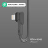 Portronics Konnect L 20W PD Quick Charge Type-C to 8-Pin USB Mobile Charging Cable, 1.2M, Tangle Resistant, Fast Data Sync(Grey)