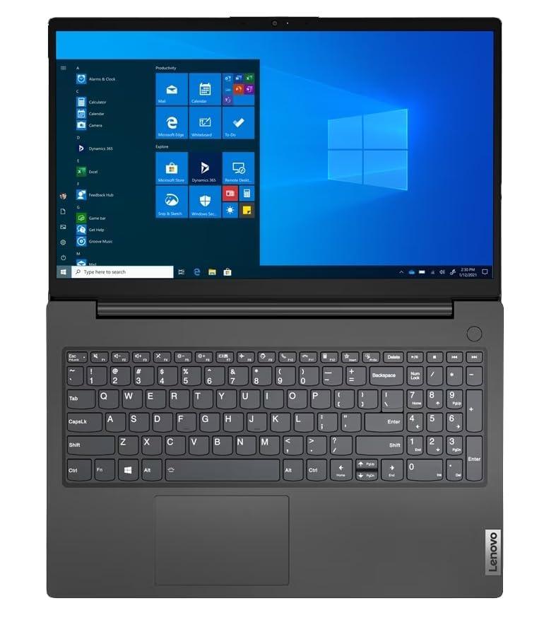 Lenovo V15 G2 Laptop, 15.6" FHD Display, Free Microsoft Office 2021 with Lifetime License, Dual-core Intel Celeron N4500, 8GB RAM, 256GB SSD, Ethernet, 6.5 Hours Battery Life, Windows 11 , Black