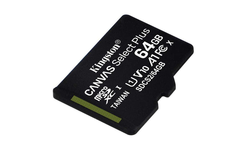 Kingston Canvas Select Plus 64GB microSD card Class 10 UHS-I speeds up to 100MB/s with adapter (SDCS2/64GBIN)