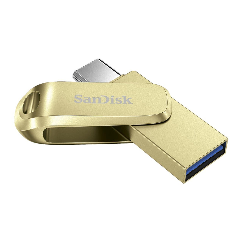 SanDisk Ultra Dual Drive Luxe Type C, Gold, 128GB, Up to 400MB/s Transfer Speed, USB 3.2 Gen 1, 5 Y Warranty