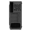 Sharkoon TG4 Mid Tower PC Computer Case I Support Mini-ITX, Micro-ATX, ATX Motherboard I Side Panel Tempered Glass with 4 x 120 mm Blue LED Fan (pre-Installed) - Black