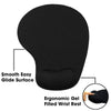 Sounce Mouse Pad, Ergonomic Mouse Pad with Comfortable Gel Wrist Rest Support and Lycra Cloth, Non-Slip PU Base for Easy Typing Pain Relief, Durable and Washable, Classic (Black)