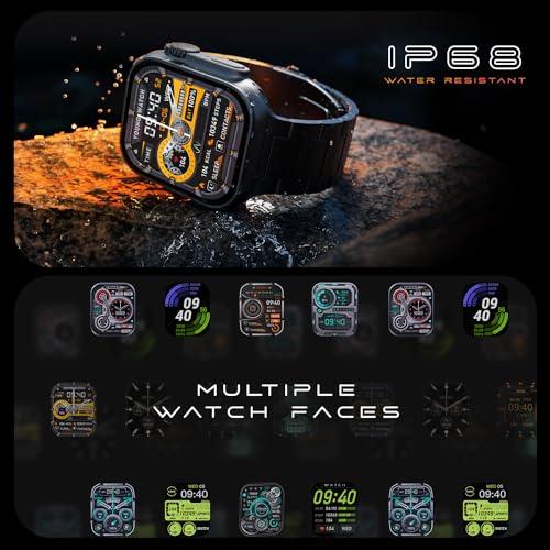 Fire-Boltt Dapper’s 54.61 mm (2.15 inch) IPS Big Screen, GPS Tracking, Compass, Wireless Charging, Bluetooth Calling, 105 Sports Modes, Video Watchfaces (Titanium)