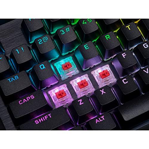 Corsair K70 RGB PRO Wired Mechanical Gaming Keyboard (Cherry MX RGB Red Switches: Linear and Fast, 8,000Hz Hyper-Polling, PBT Double-Shot PRO Keycaps, Soft-Touch Palm Rest) QWERTY, NA - Black