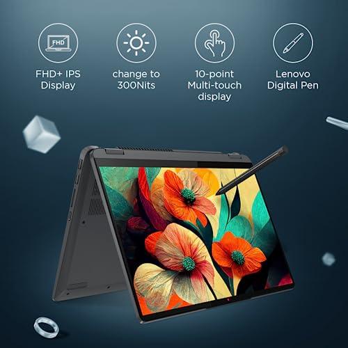 Lenovo IdeaPad Flex 5 12th Gen Intel Core i5-1235U 14"(35.56cm) WUXGA IPS 2-in-1 Laptop (16GB/512GB SSD/Win 11/Office 21/Backlit KB/Fingerprint/FHD Camera/Alexa/3 mon Game Pass/Grey/1.5Kg), 82R700JJIN