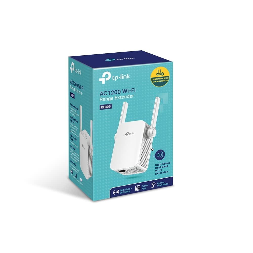 TP-Link | AC1200 WiFi Range Extender | Up to 1200Mbps Speed | Dual Band Wireless Extender, Repeater, Signal Booster, Access Point| Easy Set-Up | Extends Internet Wi-Fi (RE305)