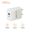 Amazon Basics 24 Watts Phone Charger for Type C Adapter with Charging Without Cable Easy to Carry Dual Output (White)