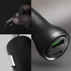 Spigen USB C Car Charger,45W Dual Port Car Charger Fast Charge(PD Charging 27W+Quick Charge 18W)Type C Car Adapter for iPhone 13 Pro Max 13 Mini 12 11 iPad Galaxy S21 Ultra S20 FE Note 20 Plus,Black