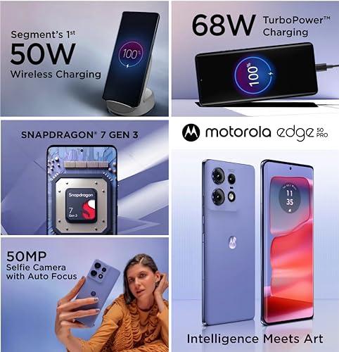 Motorola Edge 50 Pro 5G with 68W Charger (Luxe Lavender, 256 GB) (8 GB RAM)