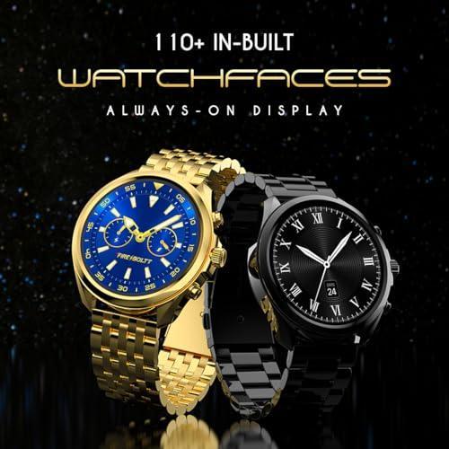 Fire-Boltt Diamond Luxury Stainless Steel Smart Watch with 1.43” AMOLED Screen, 466 * 466 px Resolution, 750 NITS Brightness, Bluetooth Calling, 300 Sports Mode, IP67 Rating - Triveni World