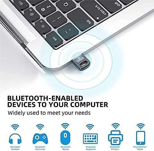 Tobo USB Bluetooth 5.0 Adapter Dongle for PC Laptop Desktop Stereo Music and Call Keyboard Mouse Support Windows 10 8.1 8 7 XP Vista(Install Driver First) Not Support in Linux-(TD-851WA-01)