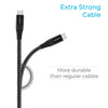 Ambrane Type C Cable 3A Fast Charging 1M Braided Cable for Smartphones, Tablets, Laptops & other Type C devices, 480Mbps Data Sync, Quick Charge 3.0 (RCT 10, Black)