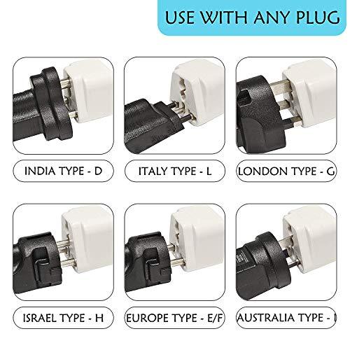 Ceptics UK Adapter for Indian Pins, India to UAE, Hong Kong, Dubai, UK Adapter Plug - Type G Adapter - Perfect for Laptop, Camera, Chargers - CE - RoHS - 3 Pack -White- 5 Years Warranty