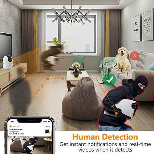 IMOU 360° 1080P Full HD Security Camera, Human Detection, Motion Tracking, 2-Way Audio, Night Vision, Dome Camera with WiFi & Ethernet Connection, Alexa Google Assistant, Up to 256GB SD Card Support