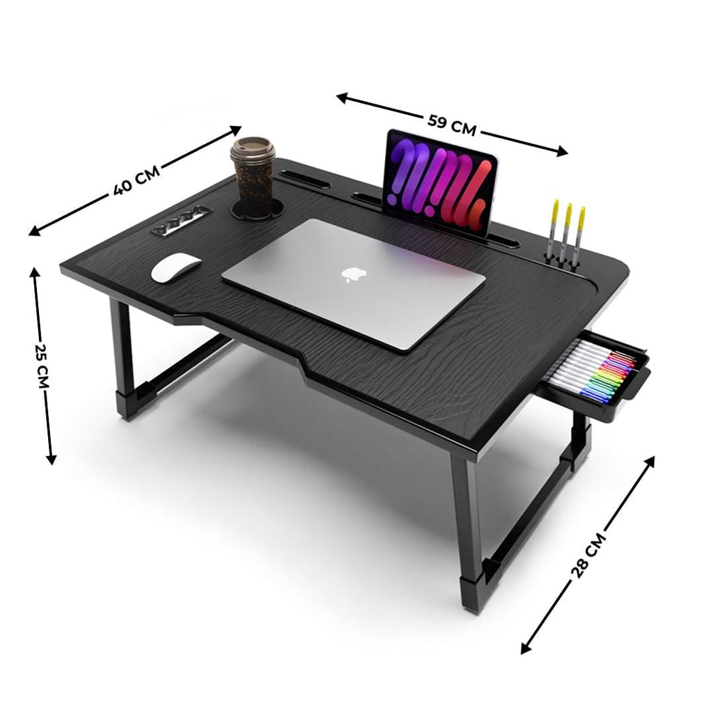 Rellon Industries Study Table for Students Bed Table for Study Foldable Laptop Table Portable & Lightweight Mini Table Bed Reading Table,Laptop Stands, Laptop Desk (A1)