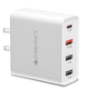 Zebronics Rc45A 4 Port Charger, 45W Max, Smart Ic, Type C Pd 3.0, 3X USB, for Iphone | Android Smartphones | Tablets, Rapid Charge, Wide Voltage Support, Built in Protections, Black