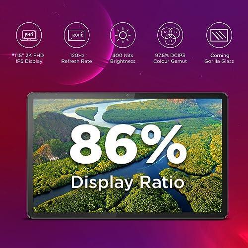 Lenovo Tab P11 (2nd Gen)| 11.5 Inch| 6 GB, 128 GB Expandable| Wi-Fi + LTE| 120 Hz, 2K Display(2000x1200)|Quad Speakers with Dolby Atmos|Octa-Core Processor |13 MP Front Camera (Storm Grey, ZABG0285IN) - Triveni World