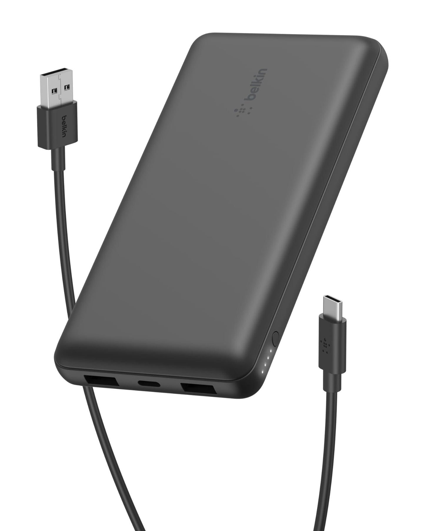 Belkin 20000 mAh PD 3.0 Slim Fast Charging Power Bank with 1 USB-C and 2 USB-A Ports to Charge 3 Devices Simultaneously, for iPhones, Android Phones, Smart Watches & More - Black