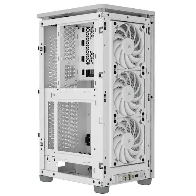 CORSAIR 2000D Airflow Mini-ITX PC Case - White - Mini-ITX Form-Factor - Steel Mesh Panels - Three-Slot GPU Support