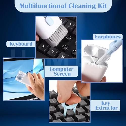 HUMBLE 7-in-1 Multifunctional Electronic Cleaner Kit | Keyboard Cleaner Kit | Cleaning Kit for Airpods & Laptop | Screen Dust Brush | Soft Swipe Airpods Cleaner Pen | Key Puller & Empty Spray Bottle