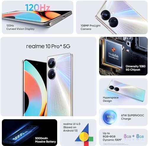 Realme 10 Pro+ 5G (Hyperspace, 128 GB) (6 GB RAM) - Triveni World