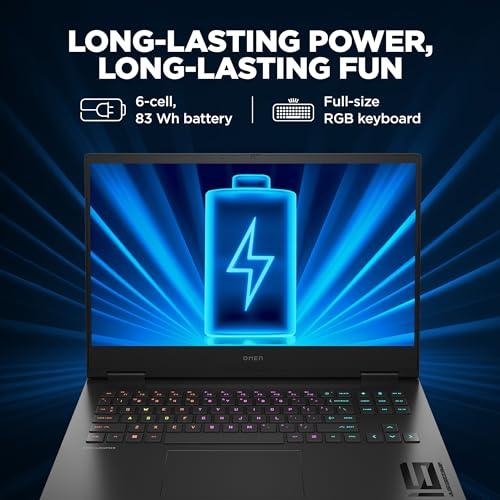 HP [Smart Choice Omen Gaming Laptop,AMD Ryzen 7 7840Hs,8Gb RTX 4060 Gpu,16.1"(40.9 Cm),Fhd,IPS,165 Hz,300 Nits,16Gb Ddr5,1Tb Ssd,RGB Kb,7Ms Response Time (Win 11,Black,2.32 Kg),Xd0020Ax