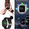 M I D116 Fitness Band Smart watch for Men, Women, Boys, Girls, Kids – Single Touch Interface, Water Resistant, Workout Modes, Quick Charge Sports Smartwatch – Black