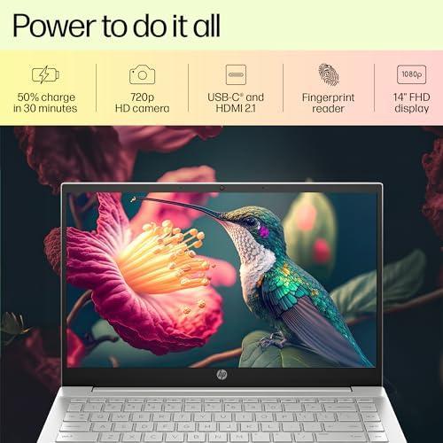 HP Pavilion 14 12th Gen Intel Core i7 16GB SDRAM/1TB SSD 14 inch(35.6cm) FHD,IPS,Micro-Edge Display/Intel Iris Xe Graphics/B&O/Win 11/Alexa Built-in/Backlit KB/FPR/MSO 2021/Natural Silver,14-dv2015TU - Triveni World