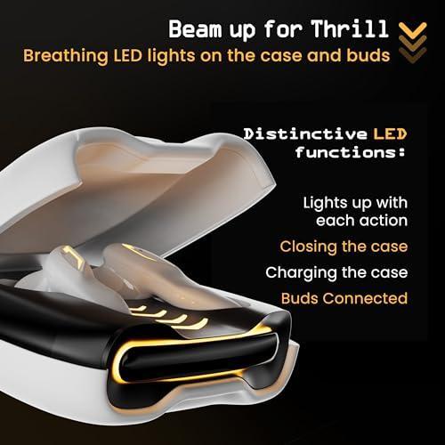 Boult Audio [Just Launched] UFO True Wireless in Ear Earbuds with 48H Playtime, Built-in App Support, 4 Mics Clear Calling, Low Latency Gaming, Made in India Bluetooth 5.3 TWS Ear Buds (White Opal) - Triveni World