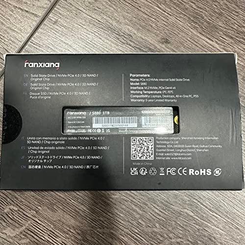 fanxiang SSD NVMe M.2 2280 PCIe 4.0 SSD S880 2TB PS5 SSD - Up to 7300MB/s, Fast Heat Dissipation Suitable for PS5 Enthusiasts, IT Professionals