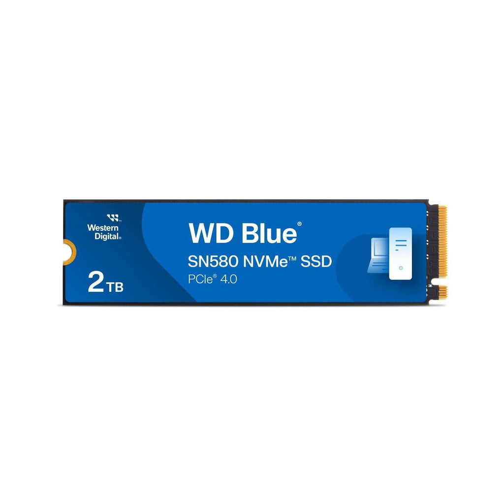 Western Digital WD Blue SN580 NVMe 2TB, Upto 4150MB/s, 5 Y Warranty, PCIe Gen 4 NVMe M.2 (2280), Internal Solid State Drive (SSD) (WDS200T3B0E)