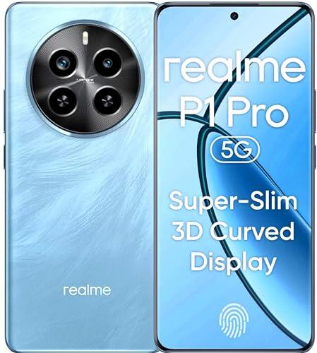 realme P1 Pro 5G (Parrot Blue, 8GB RAM, 256GB Storage) | Up to 16 GB Dynamic RAM | Snapdragon 6 Gen 1 Processor | 6.7" Curved AMOLED Display | 50MP + 8MP | 16MP Front Camera | IP65 Water Resistance