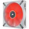 CORSAIR ML140 LED Elite, 140mm Magnetic Levitation Red LED Fan with AirGuide, Single Pack - White Frame