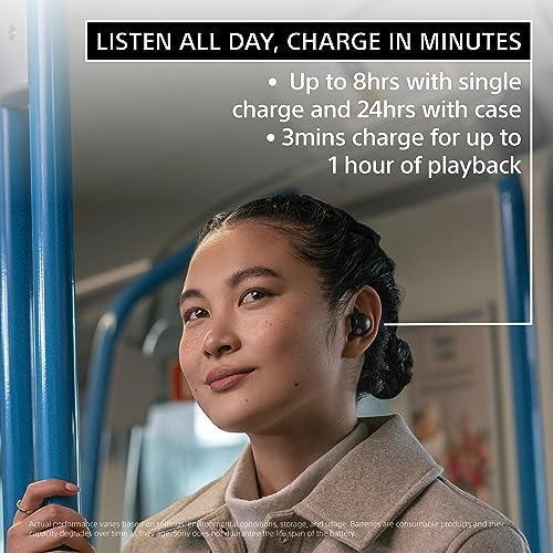 Sony WF-1000XM5 Wireless The Best Noise Cancelling Earbuds, Bluetooth, in-Ear Headphones with Microphone, Up to 36 Hours Battery Life and Quick Charge, Works with iOS & Android, Multi-Point - Black - Triveni World