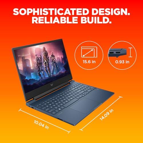 HP Victus Gaming Laptop, AMD Ryzen 5 5600H, 4GB RTX 3050 GPU, 15.6-inch (39.6 cm), FHD, IPS, 144Hz, 16GB DDR4, 512GB SSD, Backlit KB, B&O, 9ms response time, Dual speakers (Blue, 2.37 kg), fb0106AX