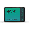 EVM 512GB 2.5 Inch SATA Internal SSD - Read: 550MB/s & Write: 500MB/s - SATA Solid-State Drive - 5Years Warranty (EVM25/512GB)