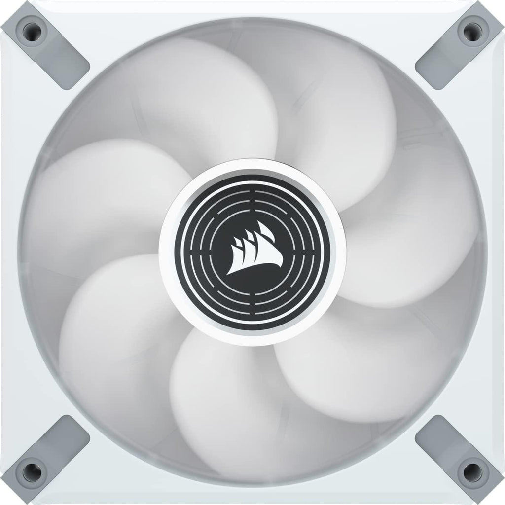 CORSAIR ML120 LED Elite, 120mm Magnetic Levitation White LED Fan with AirGuide, Single Pack - White Frame