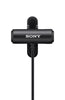 Sony Stereo Lavalier Auxiliary Microphone ECM-LV1 (Compact, Flexible, Vlogging, Content Creation, Audio) - Black