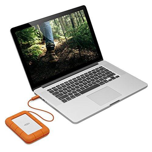 LaCie Rugged USB-C 4TB Portable External Hard Drive USB 3.0 Compatible, Drop Shock Dust Rain Resistant, for Mac & PC Desktop Laptop and 2-Year Data Recovery Services (STFR4000800)