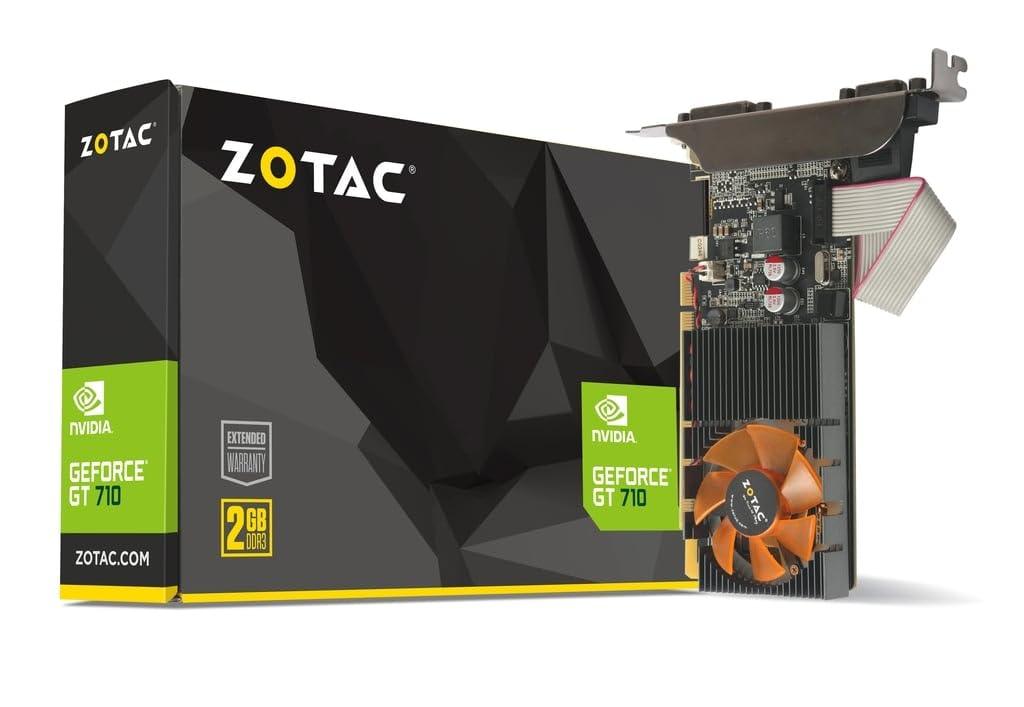 Zotac Gaming GeForce GT 710 DDR3 2GB 64bit PCIe 2.0 Graphics Card with FanSink, GeForce Experience & 5 Years Warranty (2 Years Warranty + 3 Years Extended Warranty)