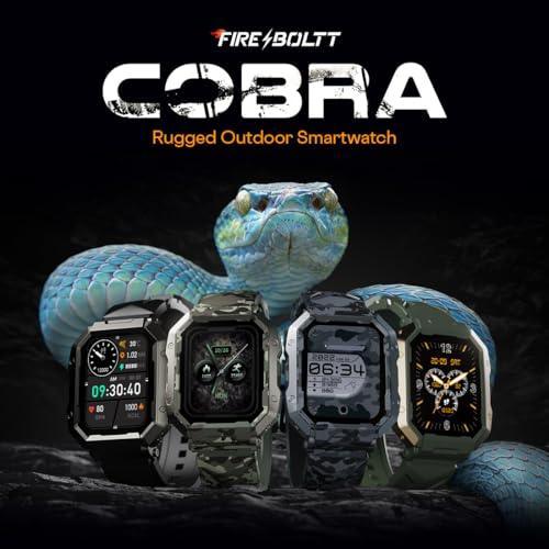 Fire-Boltt Cobra Smart Watch 1.78" Always-On AMOLED Display, Army Grade Strong Build, Bluetooth Calling with 123 Sports Modes, 60 Hz Refresh Rate, IP68 Rating - Triveni World