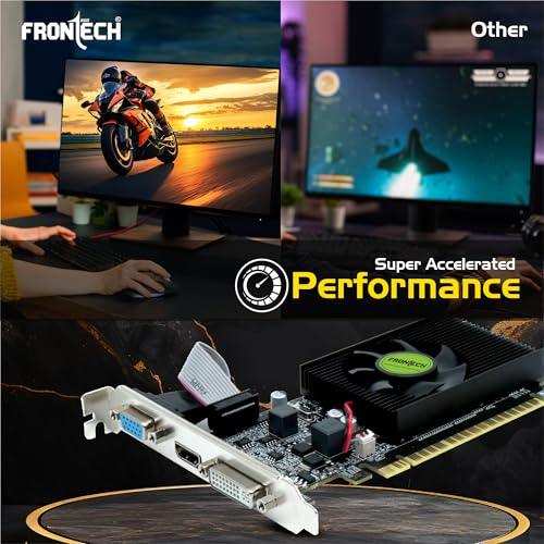 FRONTECH GT 610 Graphics Card with 2 GB DDR3 64 Bits PCIe 2.0, High Efficiency, Quality Gaming Graphics Card, Single Cooling Fan, 3 Years Warranty (GRP-0003, Black)