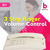 Beetel B17 Corded Landline Phone, Ringer Volume Control, LED for Ring Indication, Wall/Desk Mountable,Elegant Design,Clear Call Quality,Mute/Pause/Flash/Redial Function (Made In India)(Warm Grey)(B17)