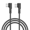 Portronics Konnect L 60W PD Type C to Type C Mobile Charging Cable, 1.2M, Fast Data Sync, Tangle Resistant, TPE+Nylon Braided(Grey)