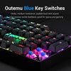 Redragon K551 RGB LED Backlit Wired Mechanical Gaming Keyboard with Numlock Keys for Windows PC (Black, Blue Switches)